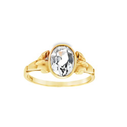 Pre Owned 18ct Aqua Marine Ring ZV500
